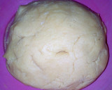 A picture of step 3 of Rainbow cookies.