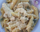 Foto del paso 4 de la receta: Pasta con salsa de verdeo, pollo y curry