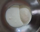 A picture of step 2 of Green Appam with Radish leaves & Green Gram.