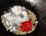 A picture of step 1 of Chaulai saag (Amaranth leaves fry).