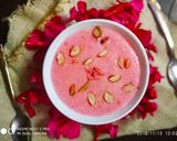 A picture of step 4 of Rice flour rose phirni.