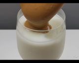 A picture of step 3 of Dalgona Coffee with Sunny Side Up.
