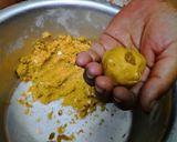 A picture of step 3 of Moondhal Laddus.