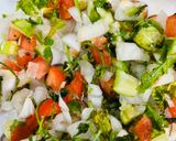 A picture of step 1 of Wai Wai Bhel Tea time snack veggie nutty and easy in 5 minutes.