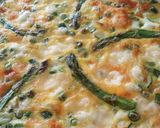 A picture of step 3 of Mixed veg and cheese quiche.
