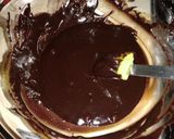 A picture of step 4 of Black forest in pineapple sorbet n chocolate ganache#easterdish.