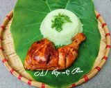 Hình bước làm 3 của món Xôi lá dứa gà rô ti