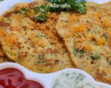 A picture of step 14 of Sooji Uttapam (Savory Semolina & Maize Pancakes).