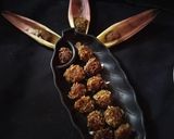 A picture of step 3 of Banana flower poha pakora.