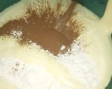 A picture of step 4 of Two tier vanilla and chocolate cake 🎂.