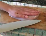 Krémsajttal, sonkával töltött csirkemell recept fázis 1 fotója