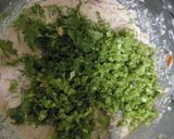 A picture of step 1 of Oats Chilla.