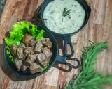 Foto langkah ke 7 dari resep Cubic Steak with Mushroom Sauce.