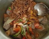 A picture of step 2 of Beef Biryani.