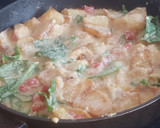 Foto del paso 6 de la receta: Tortilla vegana (sin huevo) de patata, escalivada y espinacas