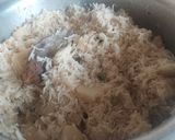 A picture of step 6 of White Pulao.