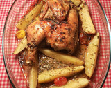 Foto del paso 33 de la receta: Pollo al horno con majado de hígado y patatas rojas asadas