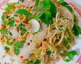 Hình bước làm 5 của món Gỏi bắp chuối mui heo