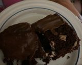 A picture of step 5 of Chocolate Peppermint Poke Cake.