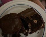 A picture of step 5 of Chocolate Peppermint Poke Cake.