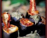 Foto del paso 2 de la receta: Berenjenas baby rellenas con tomate seco y puerros