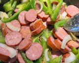 A picture of step 2 of Hash Brown Sausage Hash.