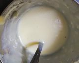 A picture of step 1 of Kesari Rabri/rabdi.