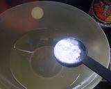 A picture of step 2 of Rooh afza drink with chia seeds.