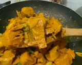 A picture of step 5 of Chaap masala tikka.