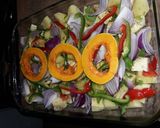 A picture of step 4 of Oven-Baked Chicken with Potatoes and Vegetables.