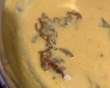A picture of step 4 of Kadhi pakoda with Rice.