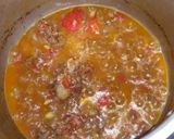 A picture of step 2 of Lobia qeema (white beans).