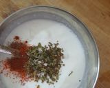 A picture of step 1 of Ranch dressing pasta salad.