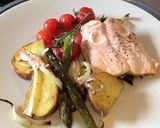 A picture of step 3 of Summer Salmon Traybake.