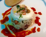 Foto del paso 5 de la receta: Arroz a la cubana especial con setas y huevo escalfado en su jugo