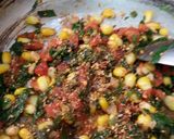 A picture of step 3 of Corn spinach cheese toast.