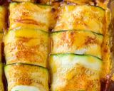 A picture of step 2 of Zucchini Enchiladas.