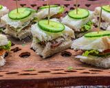 A picture of step 4 of One bite Chicken & Cucumber Sandwiches.