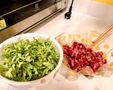 Hình bước làm 1 của món Bò xào hoa thiên lý