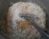 A picture of step 3 of Gur wale chawal.