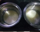 A picture of step 1 of Marbel cake.