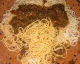 A picture of step 6 of Spaghetti with Spinach Sauce.