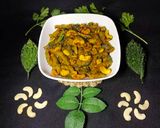A picture of step 5 of Kaju Karela Sabji.