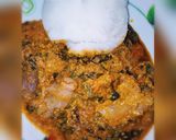 Pounded yam and egusi soupmatakin girki6 hoto