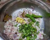 A picture of step 3 of Quinoa pulao.