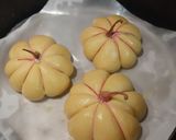 A picture of step 8 of Pumpkin Bread in Pumpkin shape (no oven bread).