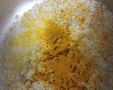 A picture of step 3 of Gujrati kadhi and khichdi.