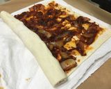 A picture of step 2 of Onion Sambal Puff Pastry Pinwheels.