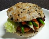 รูปขั้นตอนการทำที่ 4 ของ เบอร์เกอร์ข้าวหมู #riceburger