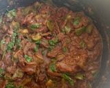 A picture of step 9 of Sweet and sour beef and creamed spinach.